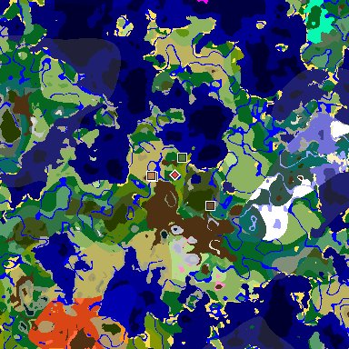 Map of Minecraft seed -6975892773448359655 around spawn