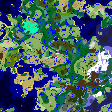 Map of Minecraft seed -4648210444178859704 around spawn