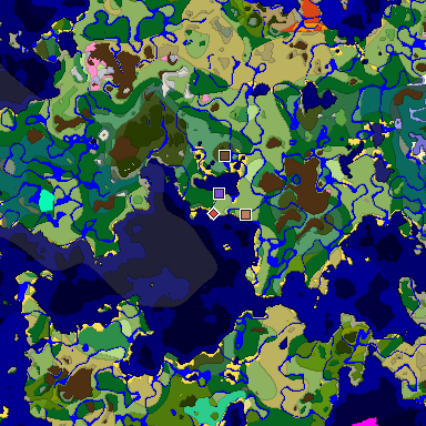 Predicted biome map of Java 1.20 seed 832936492099998837 around estimated spawn
