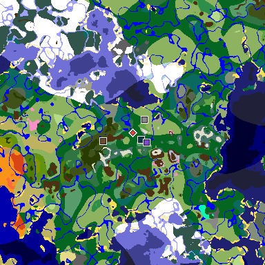 Map of Minecraft seed -2550842332177994786 around spawn