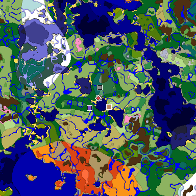 Predicted biome map of Java 1.20 seed -758217054219869969 around estimated spawn
