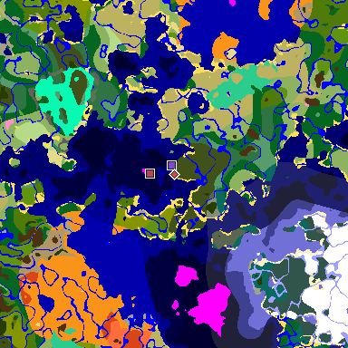 Map of Minecraft seed -5558539295022601631 around spawn