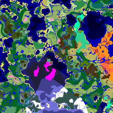 Map of Minecraft seed -7218113050818461751 around spawn