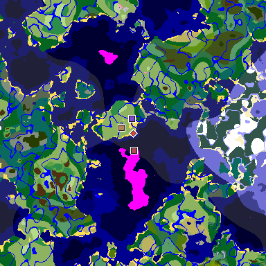 Map of Minecraft seed -8013635527649297522 around spawn