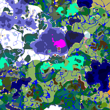 Map of Minecraft seed -8623347040135053309 around spawn