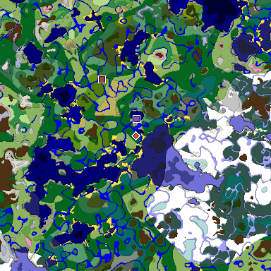 Predicted biome map of Java 1.20 seed 4511416733120188300 around estimated spawn