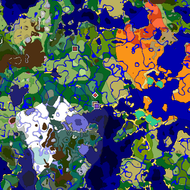 Predicted biome map of Java 1.20 seed -99321162195964734 around estimated spawn