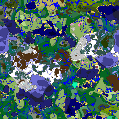 Predicted biome map of Java 1.20 seed -610076117942900207 around estimated spawn