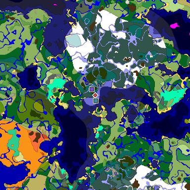 Predicted biome map of Java 1.20 seed 4506551346164480469 around estimated spawn