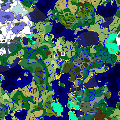 Predicted biome map of Java 1.20 seed 4715700219449005053 around estimated spawn