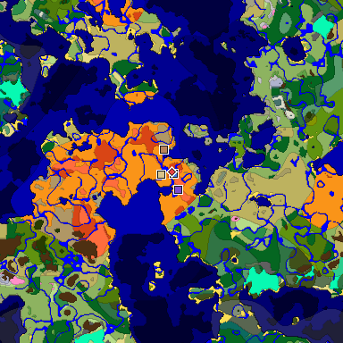 Predicted biome map of Java 1.20 seed 8110621733865685026 around estimated spawn