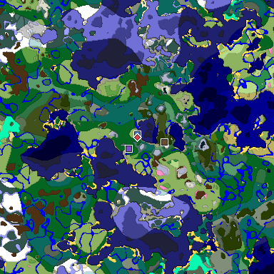 Predicted biome map of Java 1.20 seed 8403790072469200755 around estimated spawn