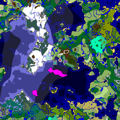 Predicted biome map of Java 1.20 seed -8041875574047056022 around estimated spawn