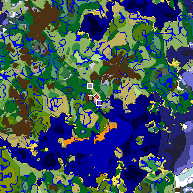 Predicted biome map of Java 1.20 seed -7824558361346838184 around estimated spawn