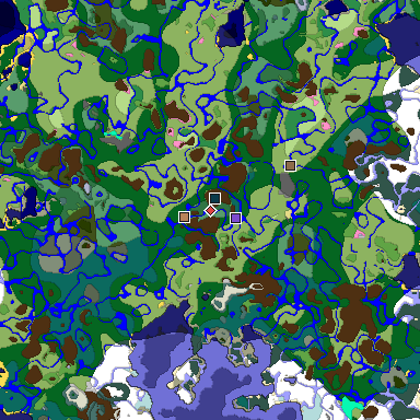 Predicted biome map of Java 1.20 seed 5480275570318921897 around estimated spawn