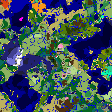 Predicted biome map of Java 1.20 seed -3194181643994378984 around estimated spawn