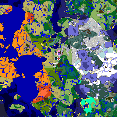 Predicted biome map of Java 1.20 seed -5182376880724206564 around estimated spawn