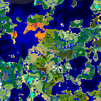 Map of Minecraft seed 6413512877212708833 around spawn