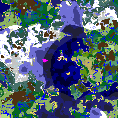 Map of Minecraft seed -5141726132395493968 around spawn