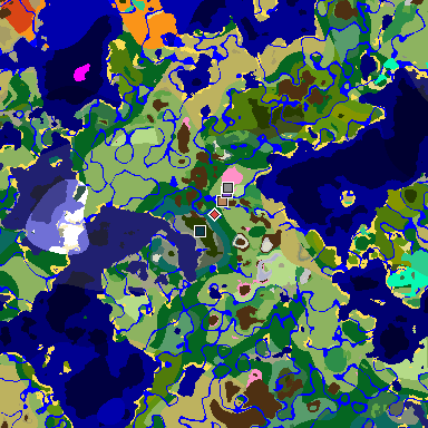 Map of Minecraft seed -3194181643994378984 around spawn
