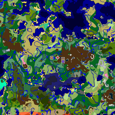 Predicted biome map of Java 1.20 seed -1140282204575343431 around estimated spawn