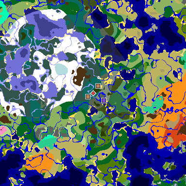 Map of Minecraft seed 1450804114050867183 around spawn