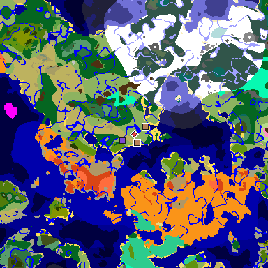 Map of Minecraft seed -4389913400923236612 around spawn