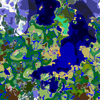 Map of Minecraft seed -8280521561474834182 around spawn