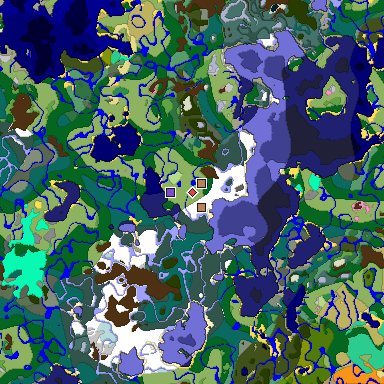 Predicted biome map of Java 1.20 seed 8803405738422177986 around estimated spawn