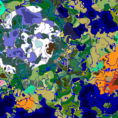 Predicted biome map of Java 1.20 seed 1450804114050867183 around estimated spawn