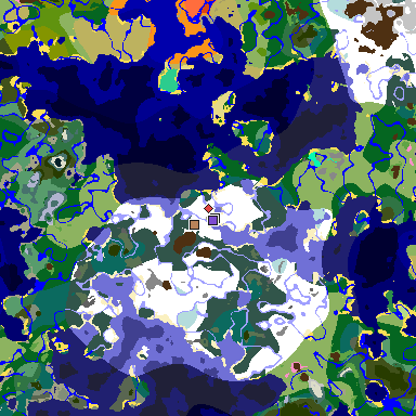 Map of Minecraft seed -4997801981105188549 around spawn