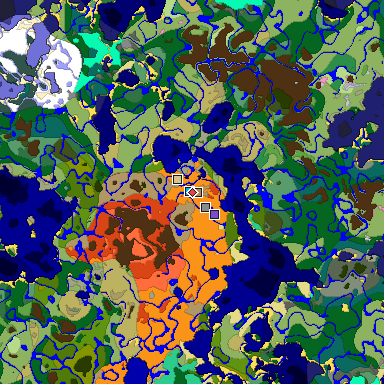 Predicted biome map of Java 1.20 seed 1970694903361732564 around estimated spawn