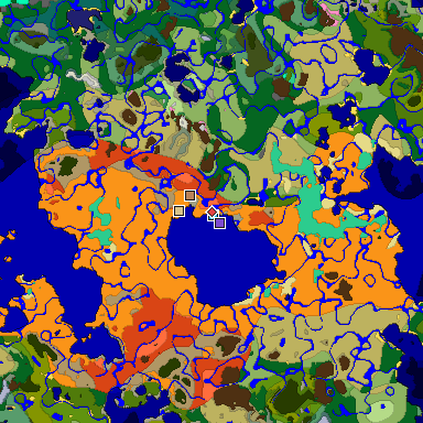 Predicted biome map of Java 1.20 seed -3838776715017149548 around estimated spawn
