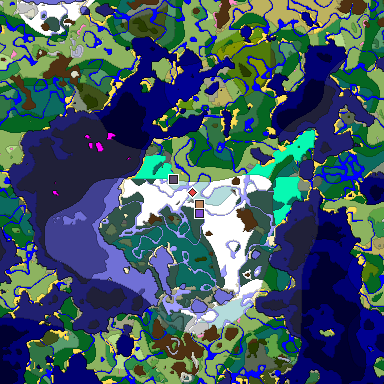 Predicted biome map of Java 1.20 seed -7976113053313798387 around estimated spawn