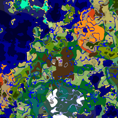 Predicted biome map of Java 1.21.4 seed 3521731882700417888 around estimated spawn