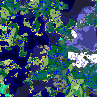 Predicted biome map of Java 1.21.4 seed -1836679076920401204 around estimated spawn
