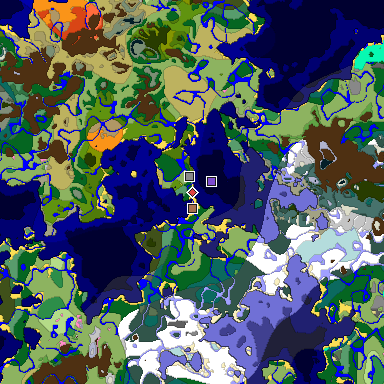 Predicted biome map of Java 1.21.4 seed -940902755375835949 around estimated spawn