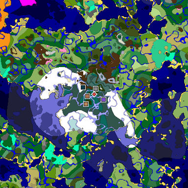 Predicted biome map of Java 1.21.4 seed 929196852449832771 around estimated spawn