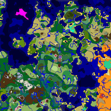 Predicted biome map of Java 1.21.4 seed -6249185041710835710 around estimated spawn