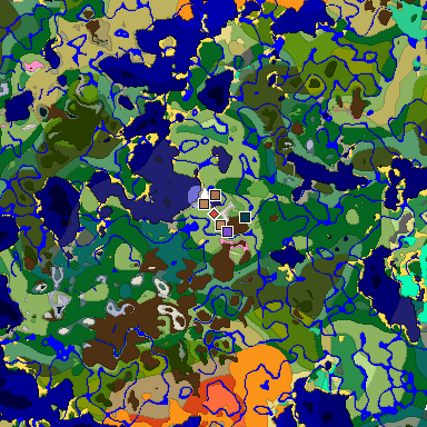 Predicted biome map of Java 1.21.4 seed 4827450393922382373 around estimated spawn