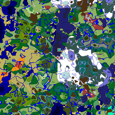 Predicted biome map of Java 26.3 seed 5162081879957331292 around estimated spawn