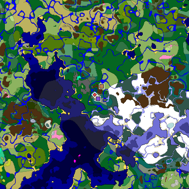 Predicted biome map of Java 26.3 seed -5976696997994141318 around estimated spawn