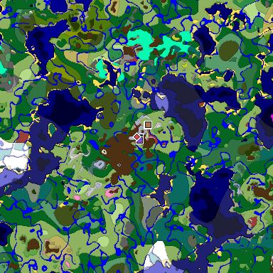 Map of Minecraft seed -6803094413235451951 around spawn