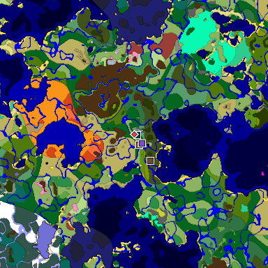 Map of Minecraft seed 3143827581649278933 around spawn