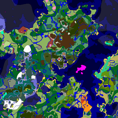 Map of Minecraft seed -2199138538010387050 around spawn