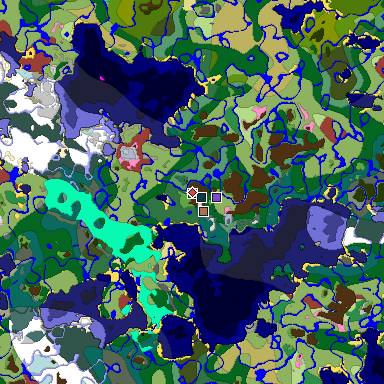 Predicted biome map of Java 26.3 seed 725479944952073211 around estimated spawn