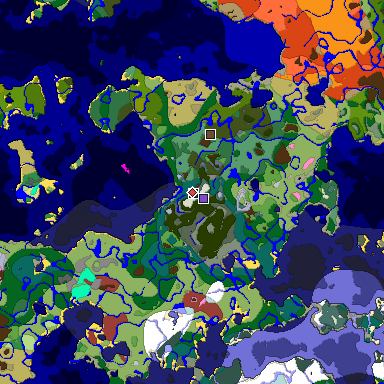 Map of Minecraft seed -6688462227680767956 around spawn