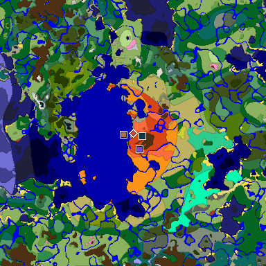 Predicted biome map of Java 26.3 seed 4796321938201212876 around estimated spawn