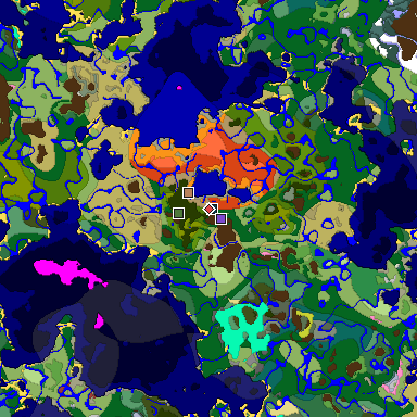 Map of Minecraft seed 2787905784026836379 around spawn