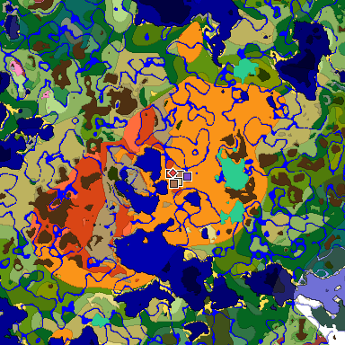 Predicted biome map of Java 26.3 seed 2978760368273026759 around estimated spawn